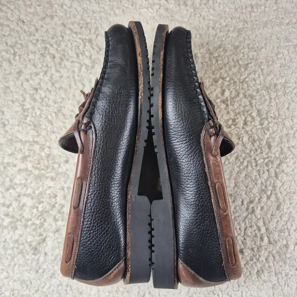Allen Edmonds Loafers Men’s 9.5 D Nashua Tassel Brown Black Pebble Leather EUC